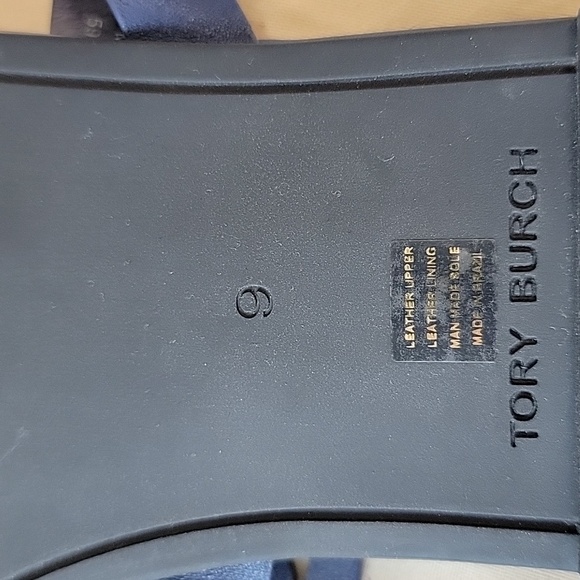 Tory Burch Dark Lotus/Bermuda Miller Sandal Sz 9 - Picture 5 of 8